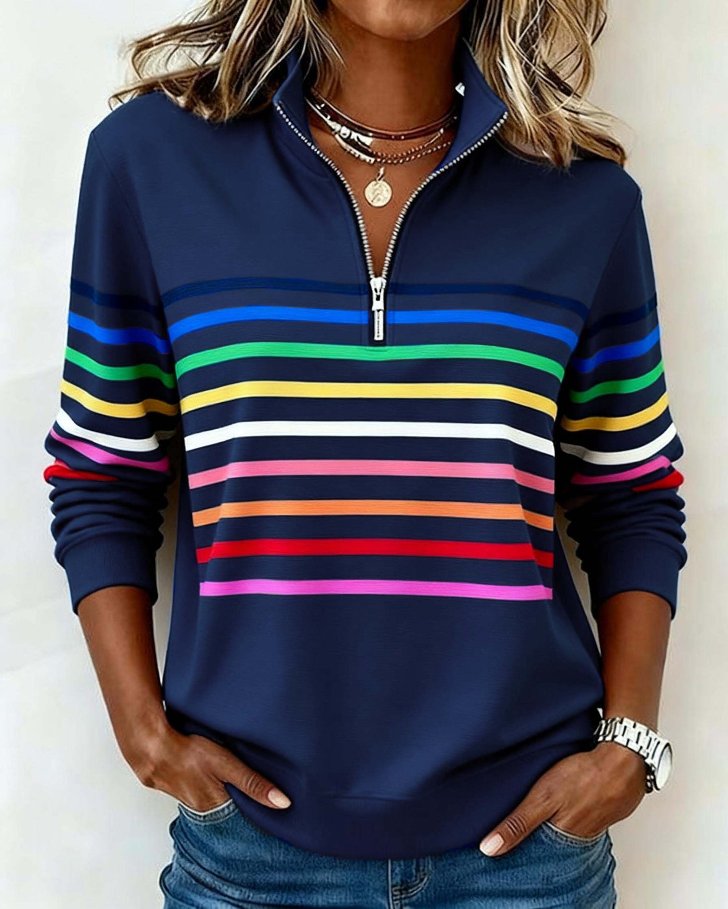 Sabela - Jersey casual estilo colorido