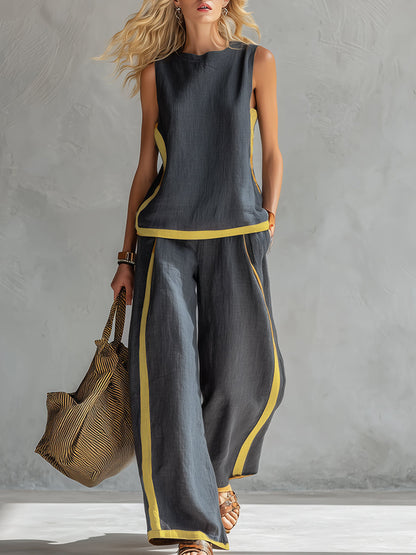 Dalia™- Conjunto de chaleco y pantalón elegante y casual