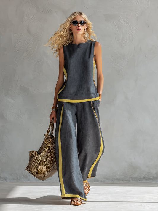 Dalia™- Conjunto de chaleco y pantalón elegante y casual