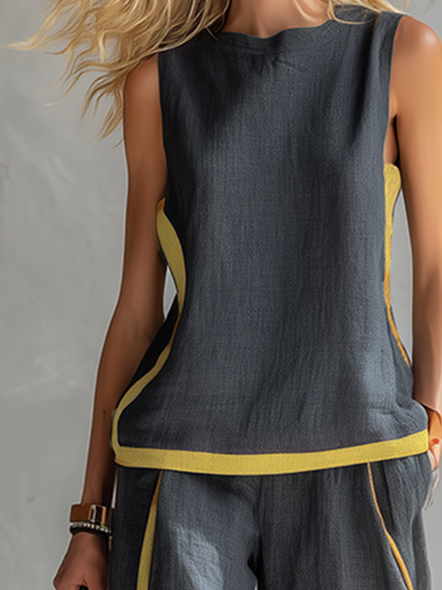 Dalia™- Conjunto de chaleco y pantalón elegante y casual
