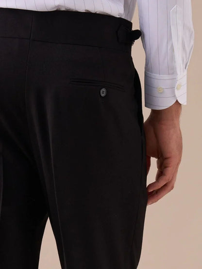 Mauro - Pantalones de cintura alta con doble pliegue