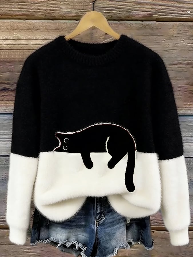Cristina | Suéter Oversize Elegante con Gato