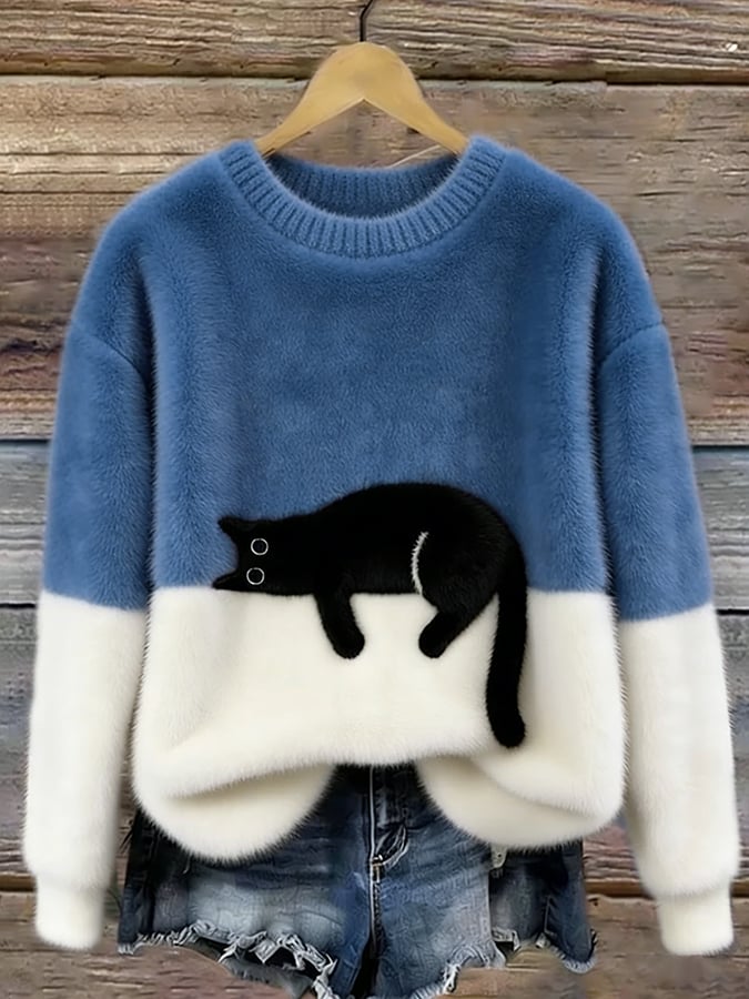 Cristina | Suéter Oversize Elegante con Gato