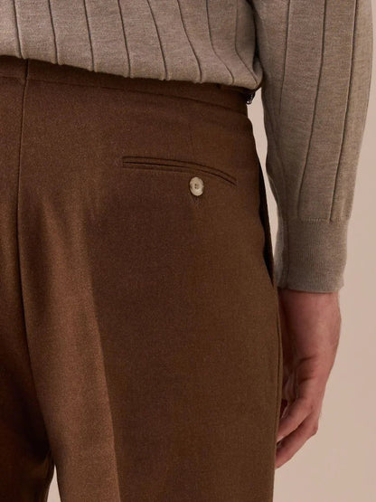 Mauro - Pantalones de cintura alta con doble pliegue