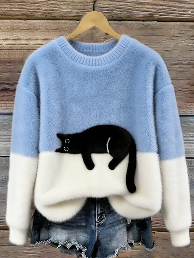 Cristina | Suéter Oversize Elegante con Gato