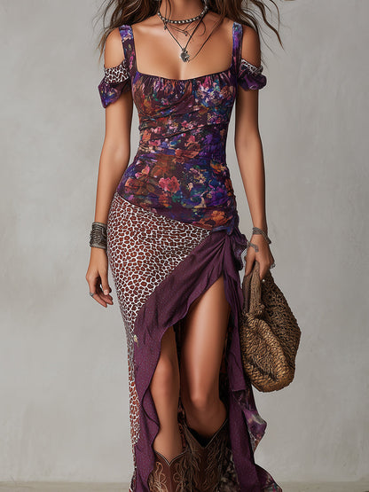 Abito Maxi Urbano Nomade con Stampa Leopardo