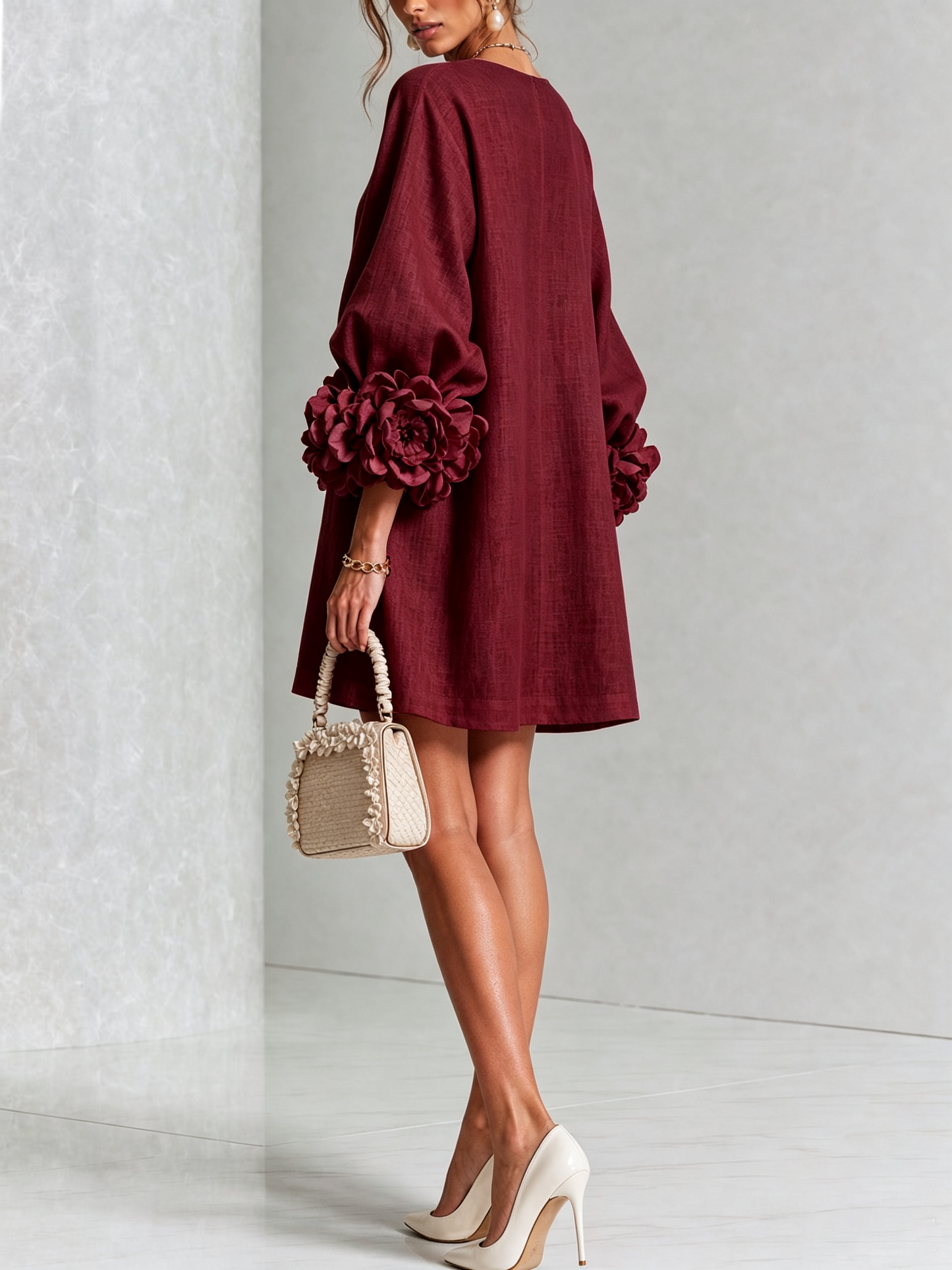 Lola | Mini Vestido con Estampado Floral y Cierre de Botones