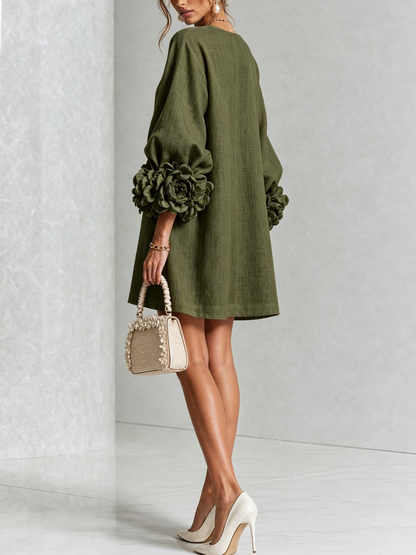 Lola | Mini Vestido con Estampado Floral y Cierre de Botones