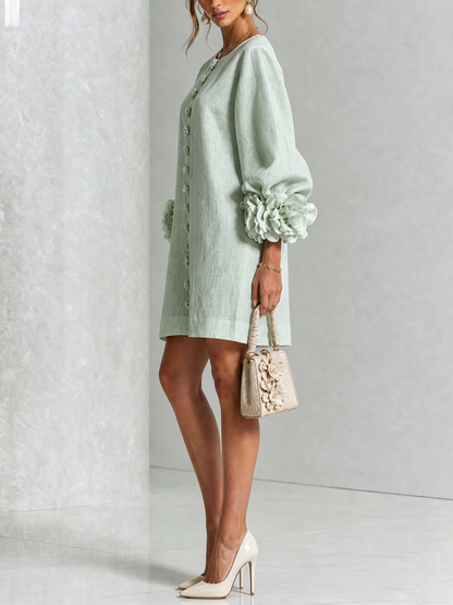 Lola | Mini Vestido con Estampado Floral y Cierre de Botones