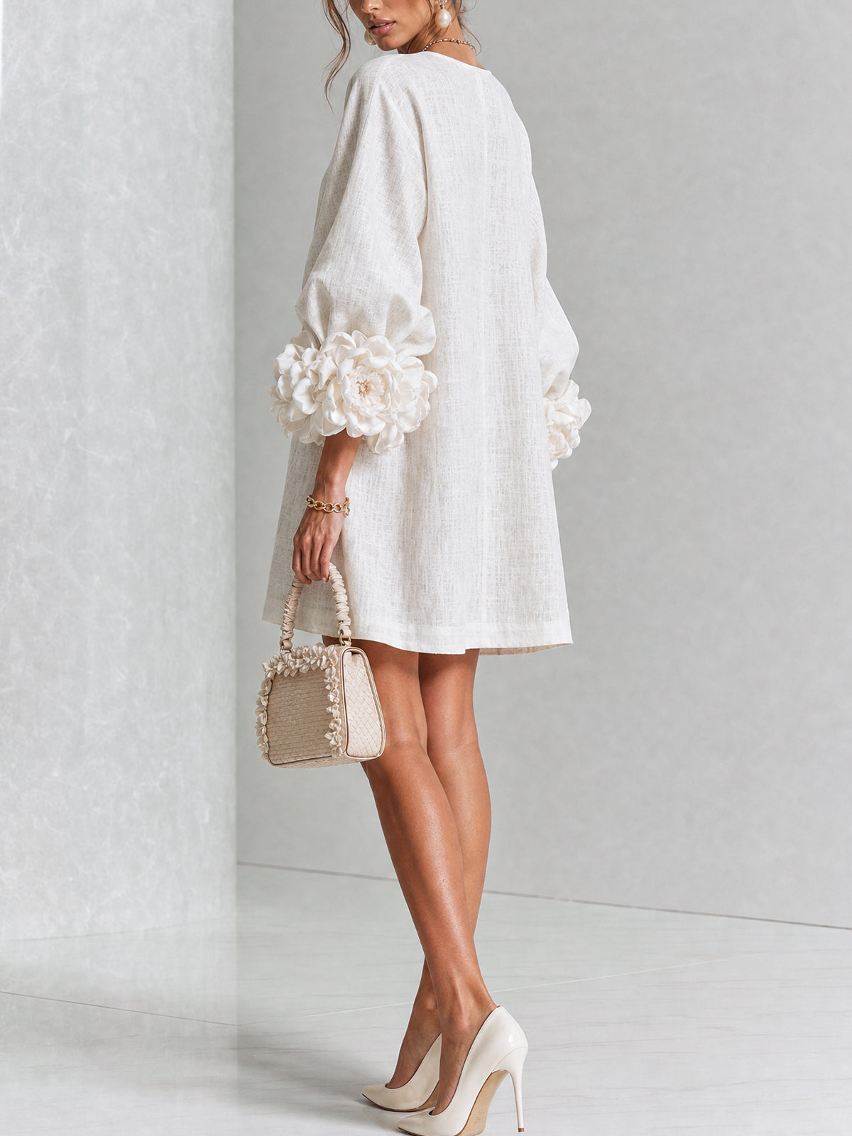Lola | Mini Vestido con Estampado Floral y Cierre de Botones