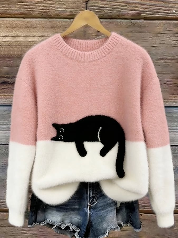Cristina | Suéter Oversize Elegante con Gato