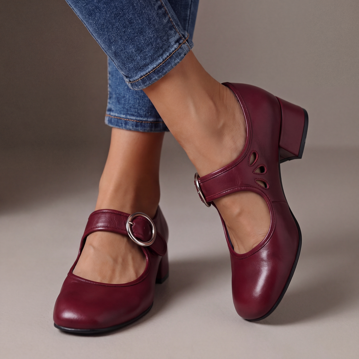 Josephine | Cómodos Zapatos Mary Jane de Piel