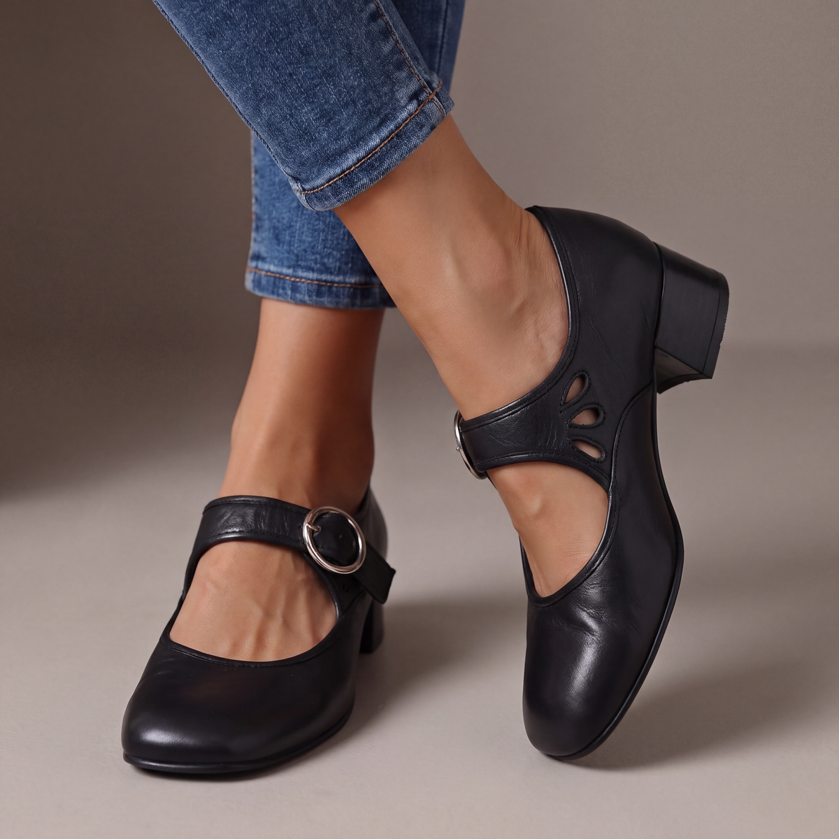 Josephine | Cómodos Zapatos Mary Jane de Piel