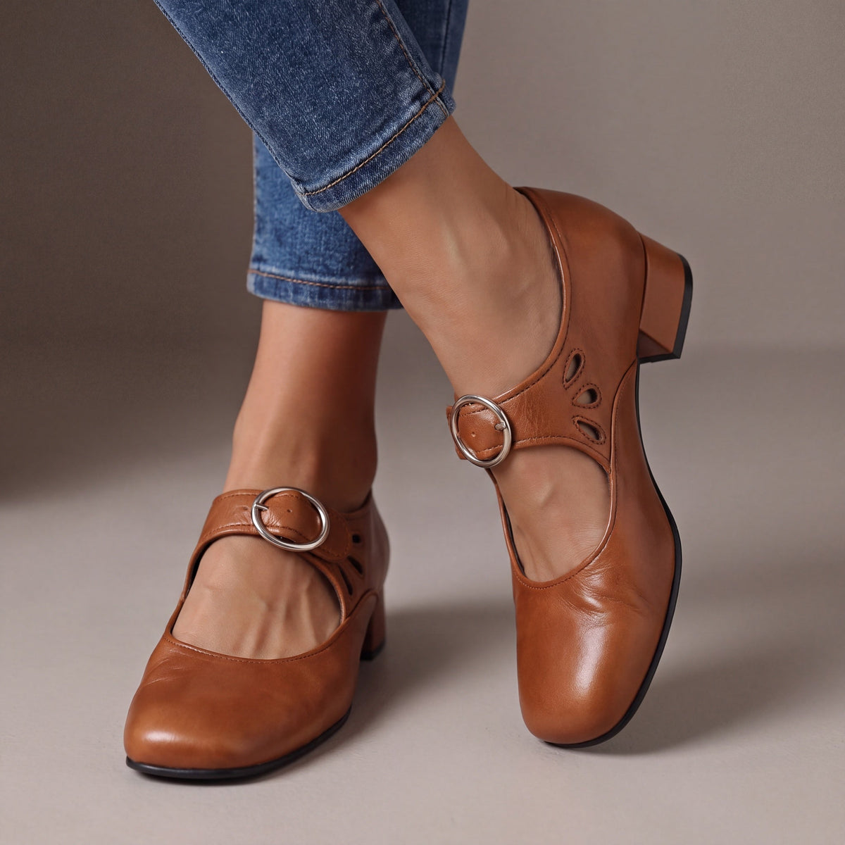 Josephine | Cómodos Zapatos Mary Jane de Piel
