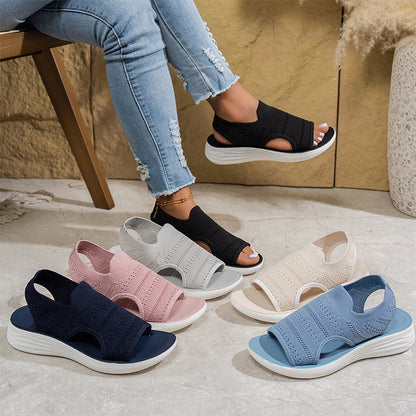 Anne™ | Sandalias de plataforma confeccionadas en material transpirable para mujer.