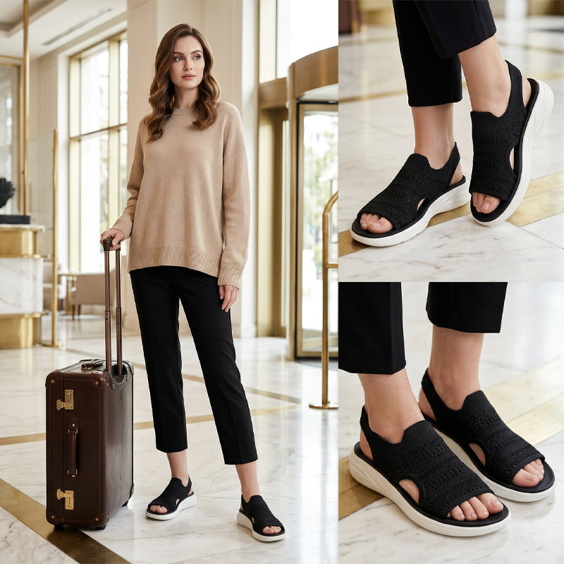 Anne™ | Sandalias de plataforma confeccionadas en material transpirable para mujer.