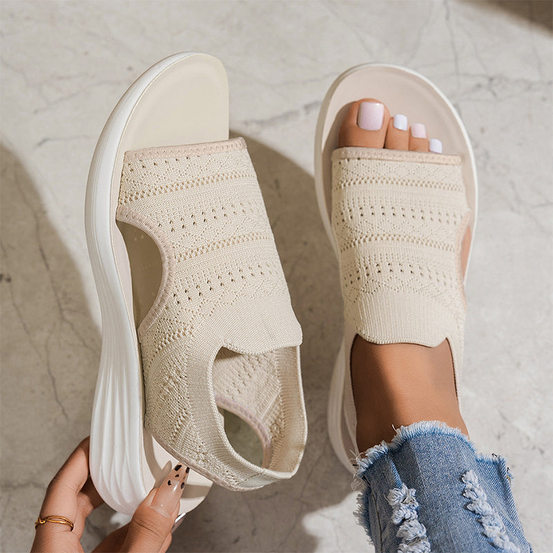 Anne™ | Sandalias de plataforma confeccionadas en material transpirable para mujer.