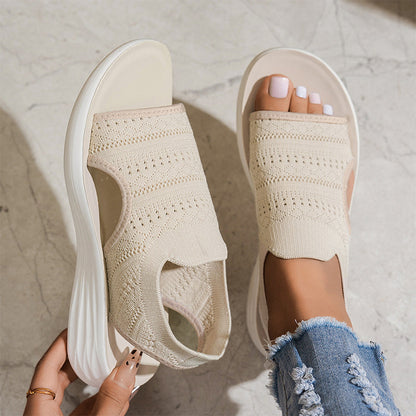 Anne™ | Sandalias de plataforma confeccionadas en material transpirable para mujer.