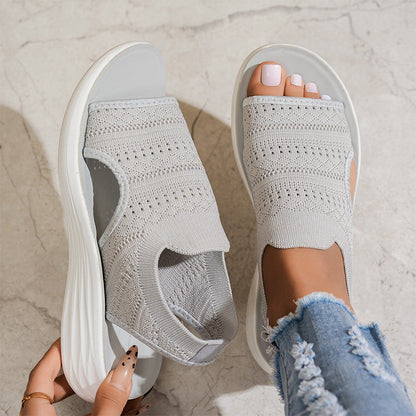 Anne™ | Sandalias de plataforma confeccionadas en material transpirable para mujer.