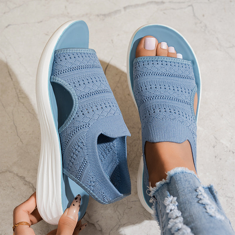 Anne™ | Sandalias de plataforma confeccionadas en material transpirable para mujer.