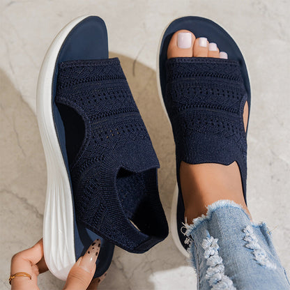 Anne™ | Sandalias de plataforma confeccionadas en material transpirable para mujer.