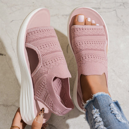Anne™ | Sandalias de plataforma confeccionadas en material transpirable para mujer.