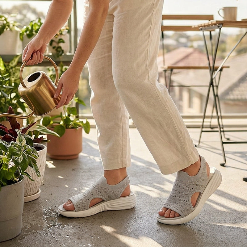 Anne™ | Sandalias de plataforma confeccionadas en material transpirable para mujer.