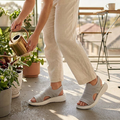 Anne™ | Sandalias de plataforma confeccionadas en material transpirable para mujer.