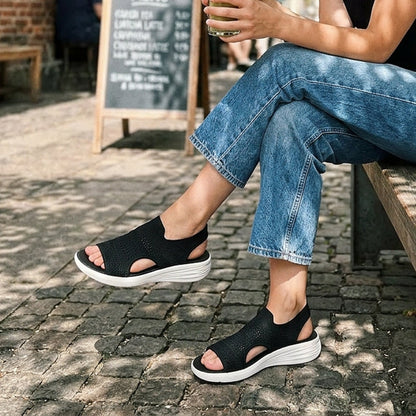 Anne™ | Sandalias de plataforma confeccionadas en material transpirable para mujer.