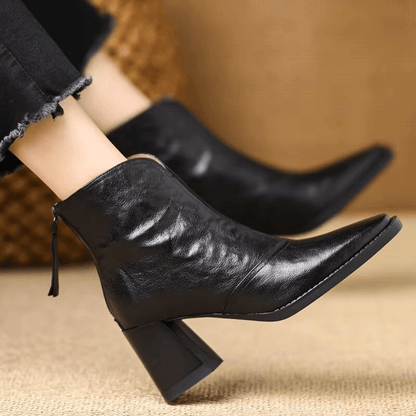 Zaira - Botines de lujo con tacón medio