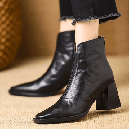 Zaira - Botines de lujo con tacón medio