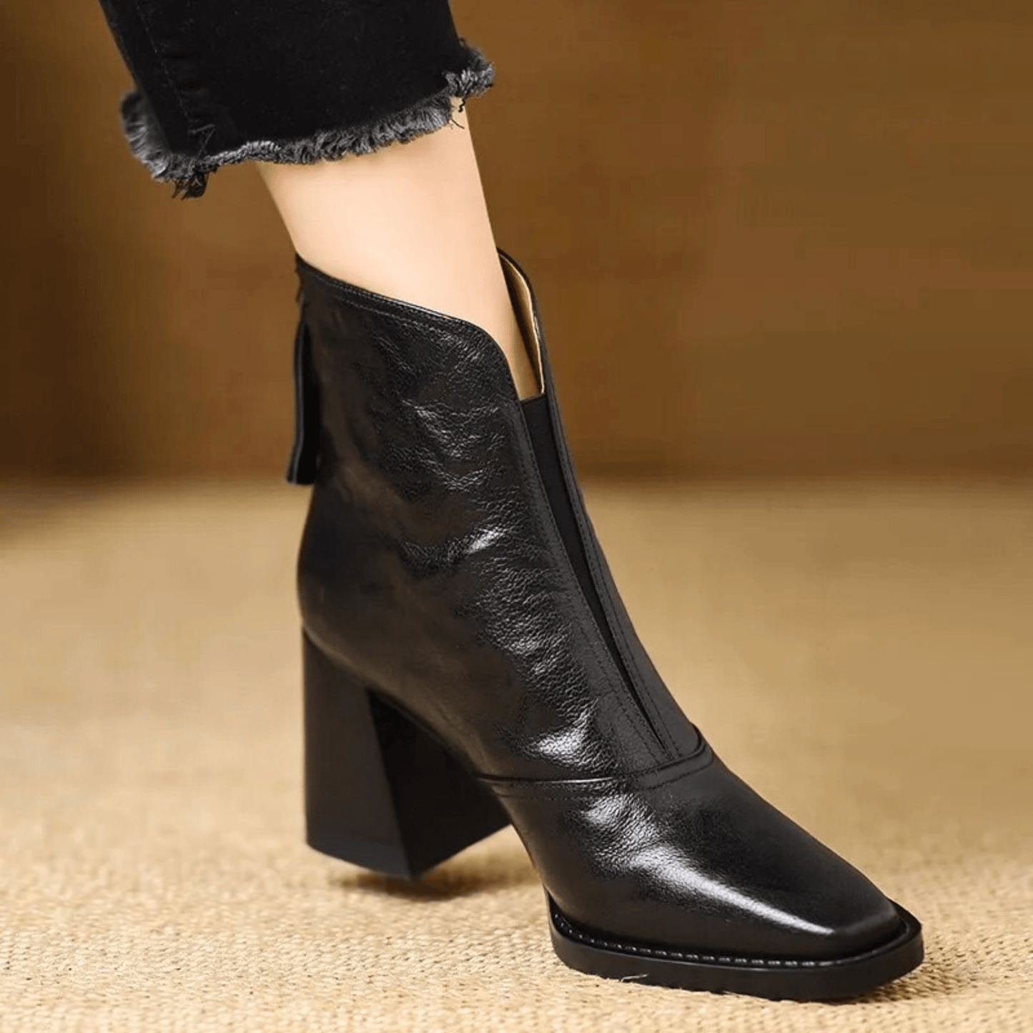 Zaira - Botines de lujo con tacón medio