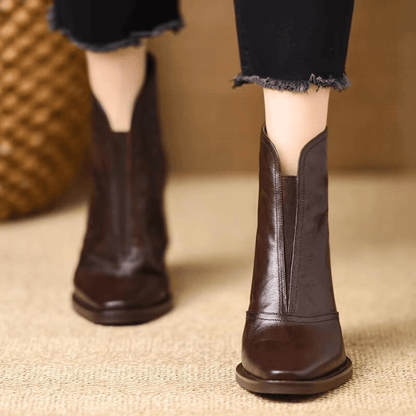 Zaira - Botines de lujo con tacón medio