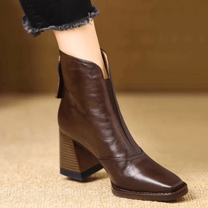 Zaira - Botines de lujo con tacón medio